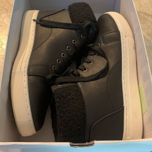 Black High Top Sneakers 9 - Picture 2 of 6